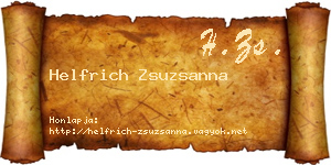 Helfrich Zsuzsanna névjegykártya